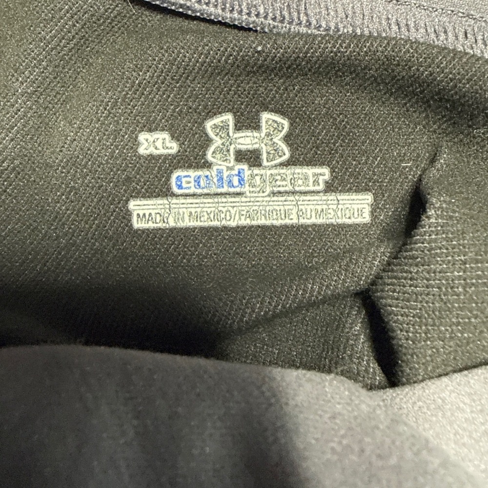 Under Armour ColdGear Mens XL Mock Neck Long Sleeve Compression Shirt Gray - Picture 4 of 5